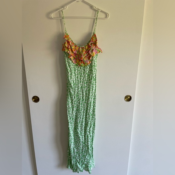 RIXO X TARGET Leopard Sleeveless Ruffle Slip Dress Size M - Picture 1 of 6
